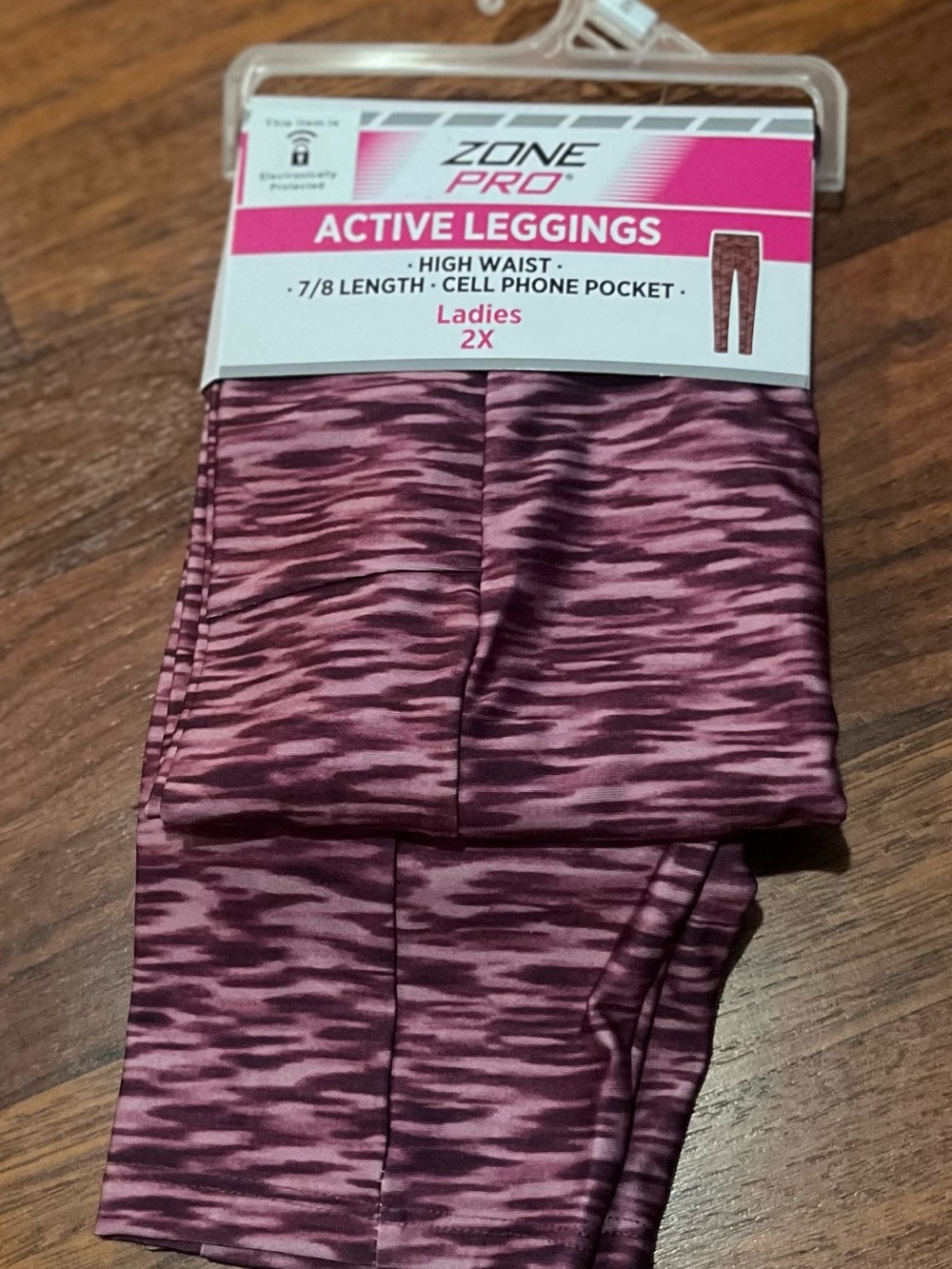 Zone Pro Maroon Heather Active Leggings for Ladies